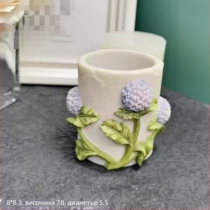Нов DIY издялян държач за химикалки с флорални мотиви и ароматна гипсова кукла за боядисване – декоративна ръчна украса