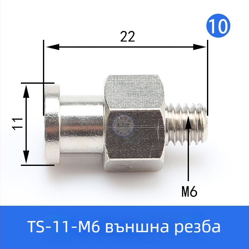 Аксесоари за роботизирана ръка: вакуумна чашка, голяма и малка глава, M5 резбов адаптер, железен Т-образен фитинг и ъглов съединител, пневматичен бързосъединител
