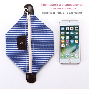 Корейски стил, райета, чанта за козметика във форма на кнедла, сгъваема чанта за тоалетни принадлежности за пътуване