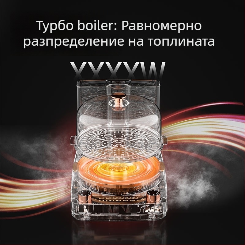 WONREAL електрическа пароварка за дома с разделени отделения, две нива за пара и варене на яйца
