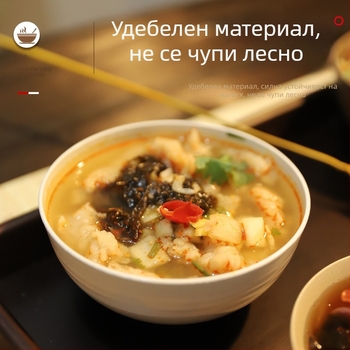 Еднократни купички от оризова люспа, хранителен клас, дебели стени, кръгла форма, за дома