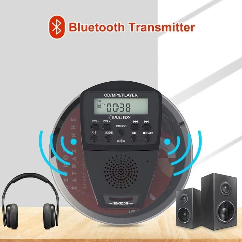 RALEDY Grady 391 Преносим CD плеър с MP3 възпроизвеждане, USB флаш памет и Bluetooth предавател