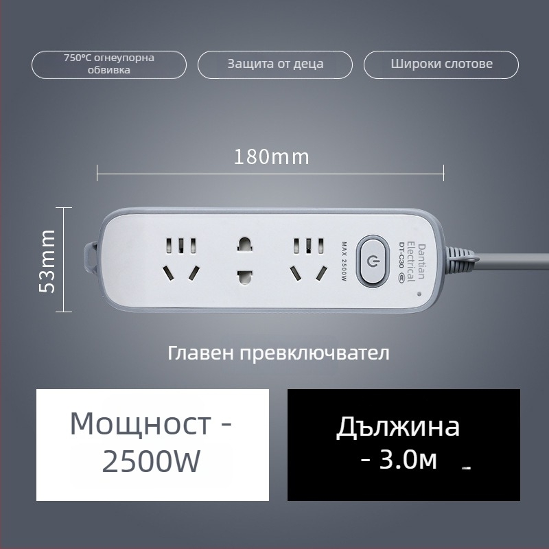 USB разклонител с портове, нов национален стандарт, многофункционално гнездо за дома и офиса