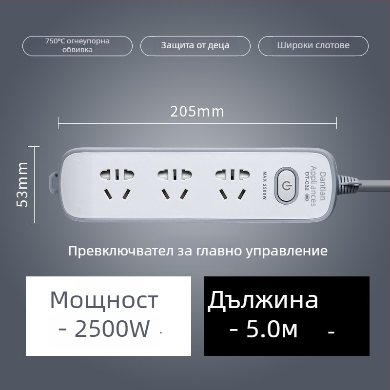 USB разклонител с портове, нов национален стандарт, многофункционално гнездо за дома и офиса