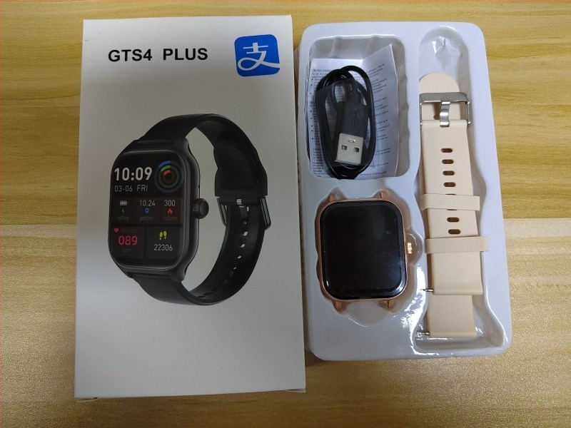 GTS4 Смарт часовник с Bluetooth разговори, измерване на сърдечния ритъм, кръвното налягане и кислород в кръвта, мониторинг на съня, SOS сигнали, спортен часовник