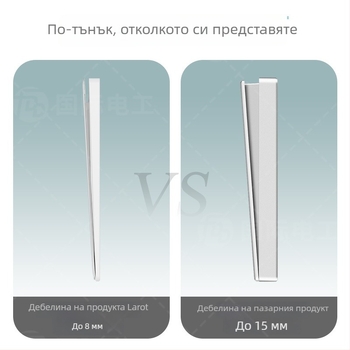 International Electrician кремав стил ултра тънък панел за ключове и контакти, едногнезден двойно управление, закалено стъкло с огледална повърхност, 86 мм, пет отвора