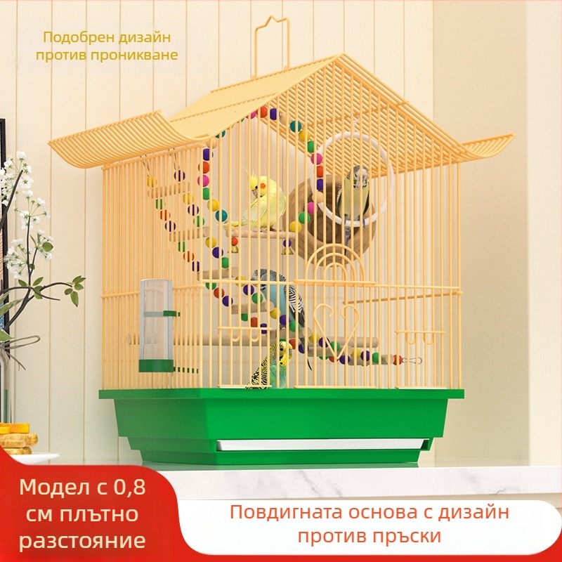 Малка домашна клетка за папагали, любовни птици, канарчета, финчета и други птици за размножаване и отглеждане