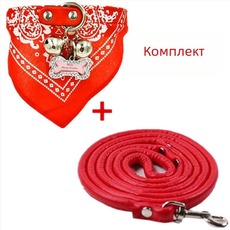 Мохеров триъгълен шал-колие за кучета и котки