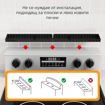 Силиконова подложка за котлон и стойка за подправки, кухненски магнитен органайзер за фурна