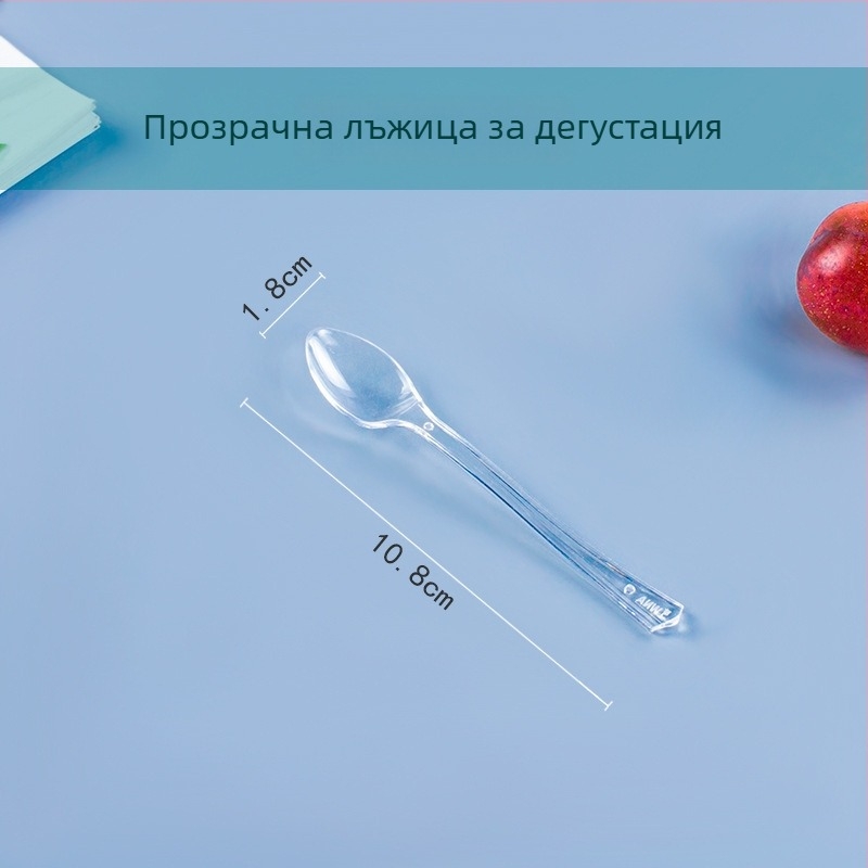 Удебелени еднократни прибори: нож, вилица и лъжица, твърд пластмаса, западен стил прибори с дълга дръжка, лъжички за разбъркване, индивидуално опаковани
