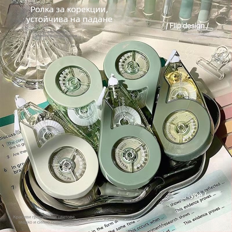 Коректорна лента за ученици с голям капацитет, градиентен японски стил, прозрачен филм, устойчив на изпускане