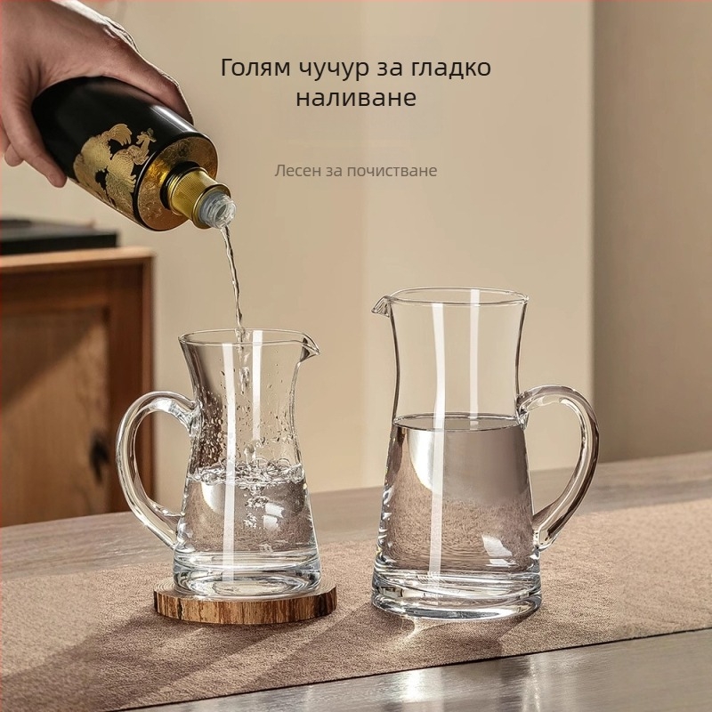 Комплект диспенсър за ликьор с голям капацитет за домашна употреба, стъклена декантер, 1000 ml