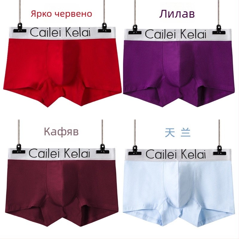 Мъжки памучни боксерки, голям размер, в кутия, стилни