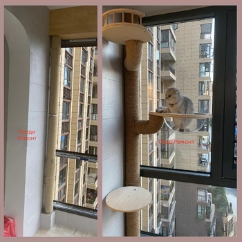 Котешко дърво за катерене с гнездо — DIY комплект за водопроводни тръби, балкон, PVC дренажна тръба и газова тръба