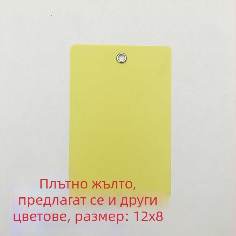 Прозрачен матиран логистичен подвесен етикет за PVC лист – празен знак за растения