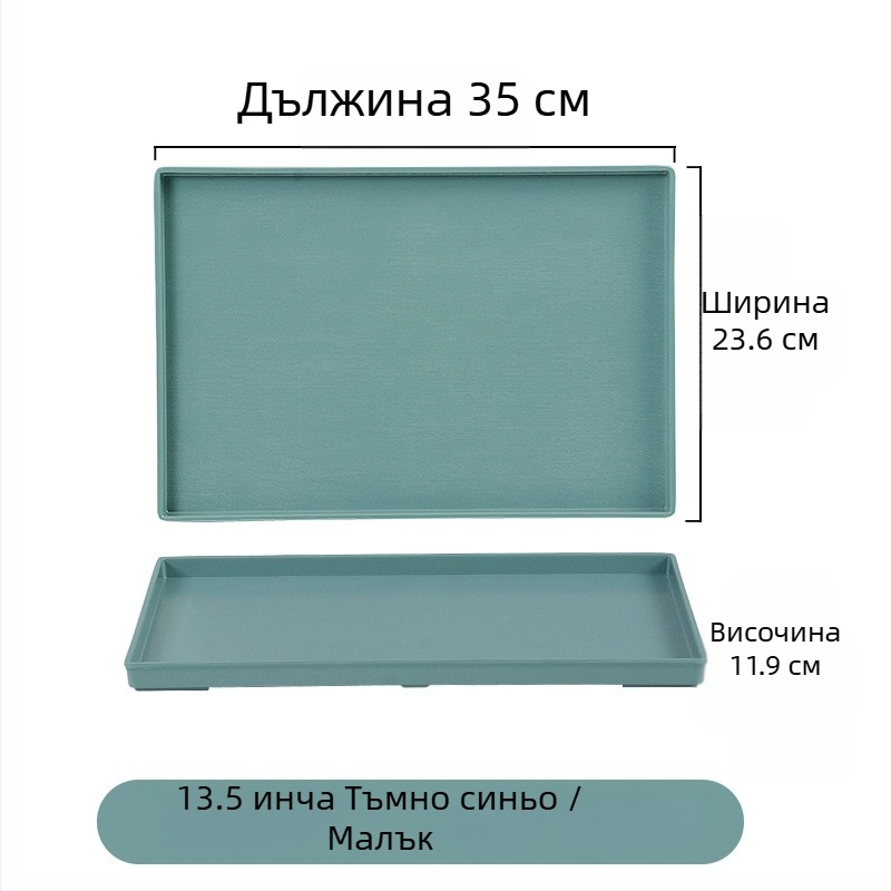 Нордически меламинов поднос за сервиране, правоъгълен, за ресторанти и дом, имитация на порцелан, чайна тава