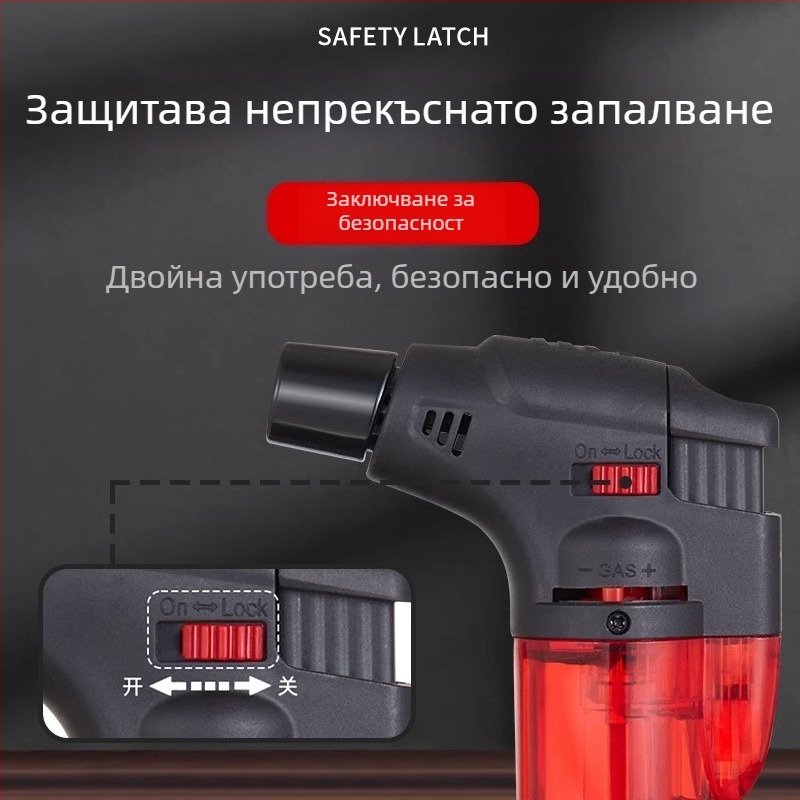 Ветрозащитна запалка за моксибуция, запалник за клечки моха и пури, директен поток заваръчен инструмент, дълга дюза за пръскане