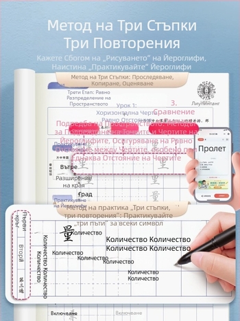 Liupingtang Полукалиграфска практика за възрастни — книга за контрол на писалката и калиграфия с твърдо перо