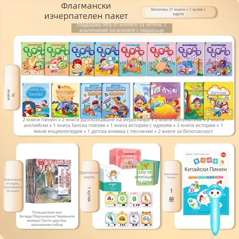 Четяща писалка за деца, умният малък експерт RAZa Caterpillar, Heinemann Oxford Cambridge, универсална, персонализируема