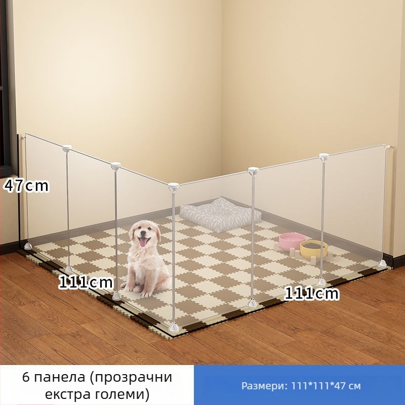 Вътрешна ограда за домашни любимци и клетка за малки и средни кучета и котки — метална телена клетка, лесен монтаж