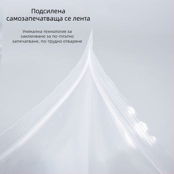 Прозрачни PE торбички за храна със запечатване и запазване на свежестта, малък и голям размер, удебелени