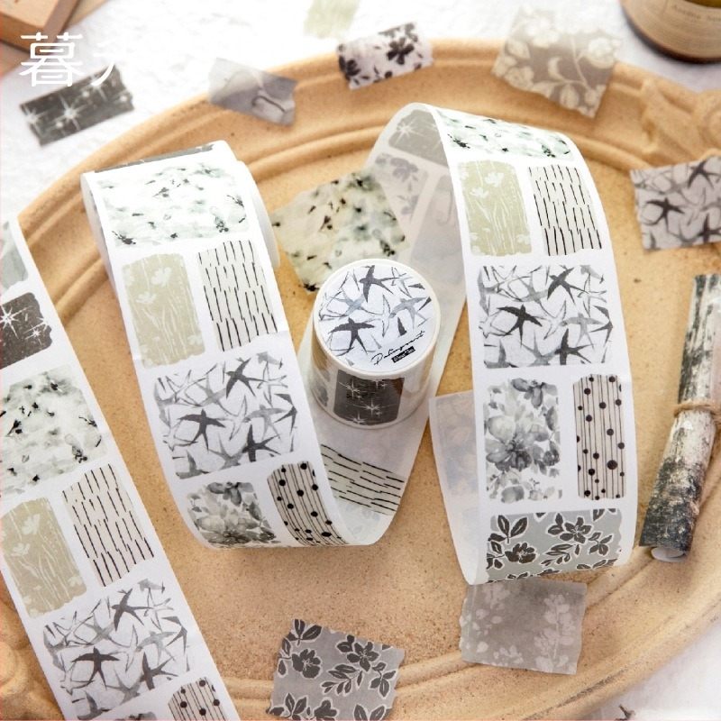Washi лента Sunset Journey – серия „Празна планина“ шепот, ретро стил за дневник, японска хартия