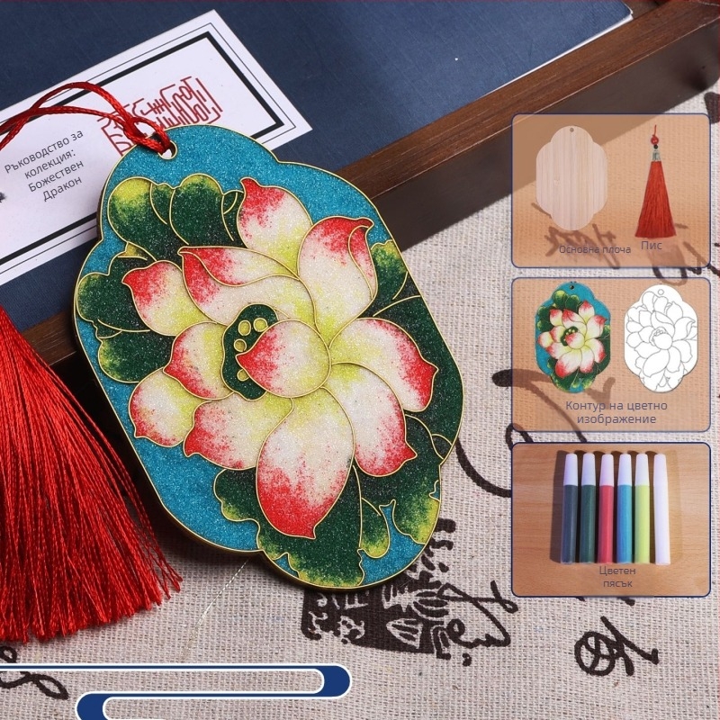 Метален маркер за книга с филигран емайл – DIY комплект за ръчна изработка, китайски стил, вдъхновен от нематериалното културно наследство