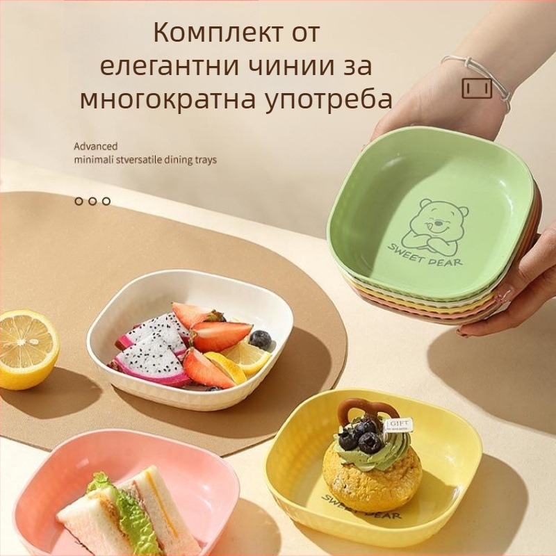 Хексагонална чиния от неръждаема стомана с база, хранителен клас, малка чинийка за закуски