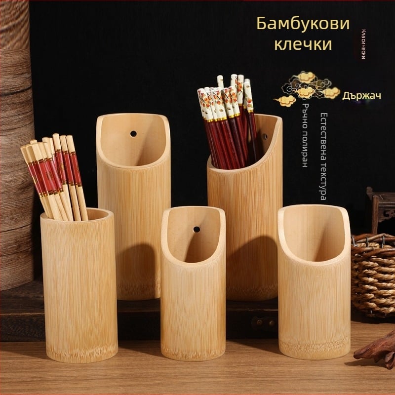 Държач за бамбукови пръчици с гравиране