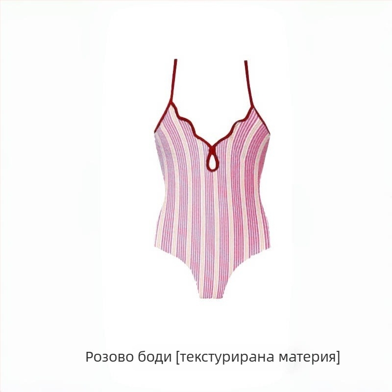 2026 Флорално консервативно цял костюм за плуване за жени с триъгълно горнище, стегнат силует