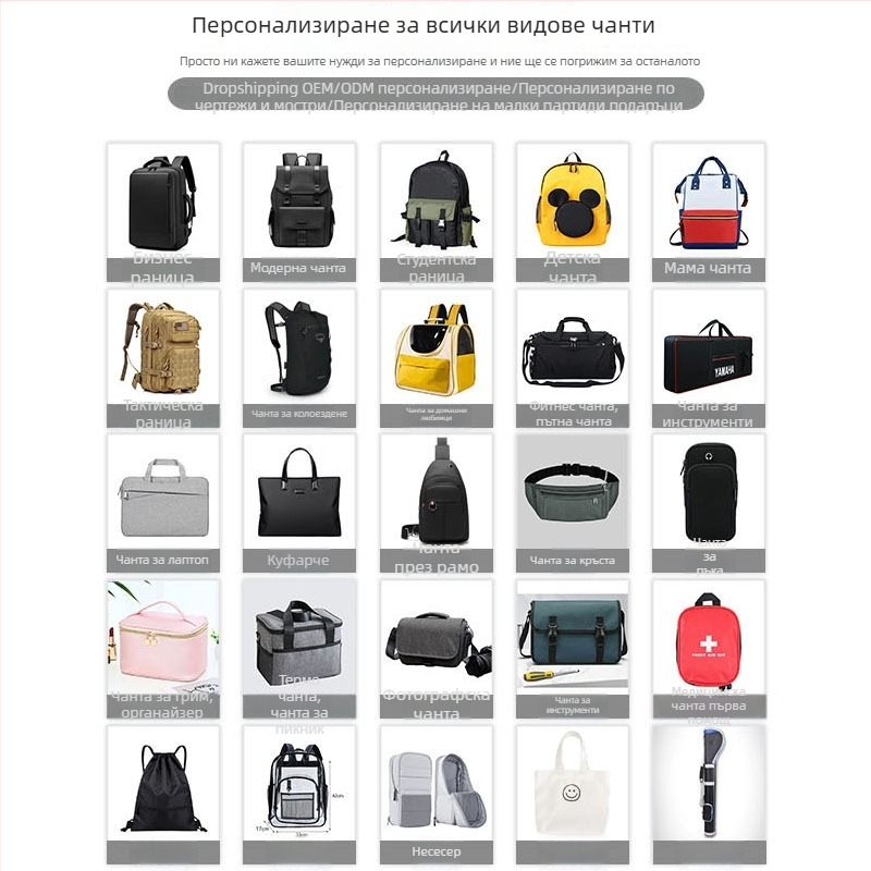 Персонализирана раница по ваш дизайн – ученическа раница за лаптоп, 16-инчова раница, малка серия раница с лого