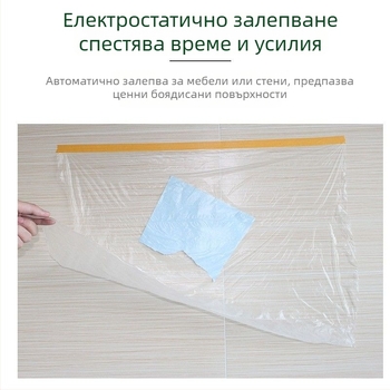 Прозрачно покривало против прах за мебели, диван и кревет