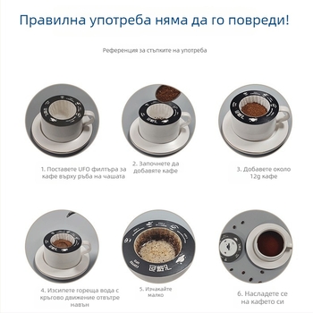 Yan Jie UFO филтър хартия за кафе за пур-овър и капково варене, филтър хартия за кафе на прах, UFO филтър пакет в консервна кутия