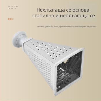 Кулаобразна четиристранна неръждаема стомана терка и резачка за зеленчуци, картофи, джинджифил и чесън