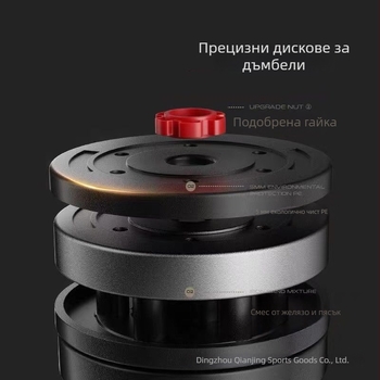 Qianjing гумено покрити дискове за дъмбел и щанга, универсални отвори, 1–3 кг, фитнес аксесоари