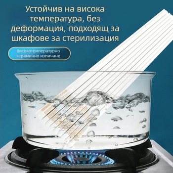 Jingdezhen керамични клечки за хранене за домашна употреба, лесни за почистване, устойчиви на високи температури, против плесен, антихлъзгави, антибактериални, висококачествени