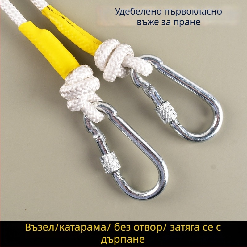 Нейлоново въже за сушене на дрехи, за вътрешна и външна употреба – без пробиване