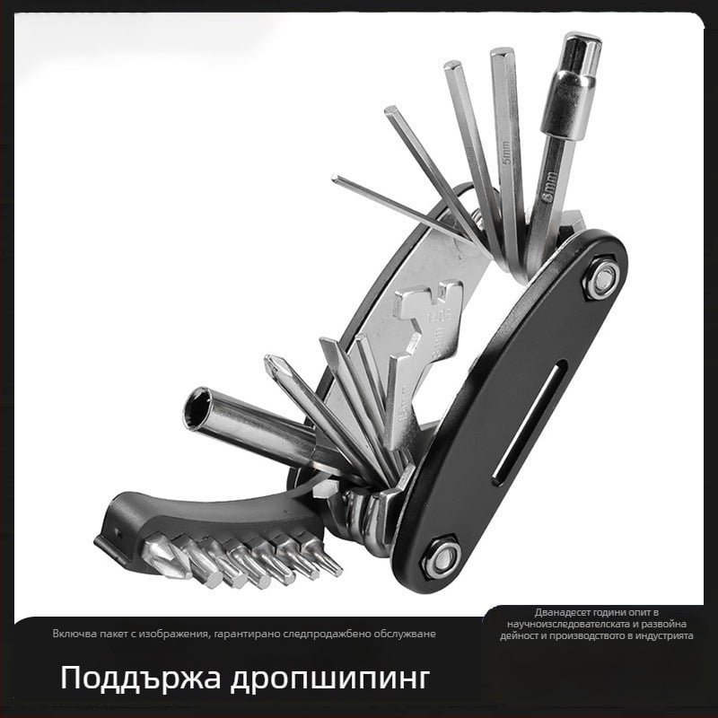 Комплект инструменти за ремонт на велосипед – мултифункционален инструмент за ремонт на гуми за планински велосипеди