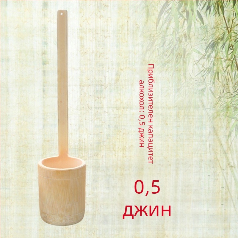 Дървена кухненска фуния с дълга дръжка, лъжичка за вино и лъжичка за масло