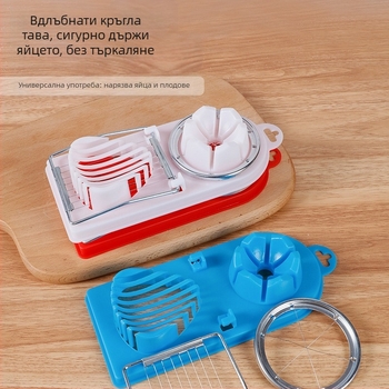 Резач за яйца от неръждаема стомана със тел за нарязване, двуфункционална, за пъдпъдъчи и обикновени яйца