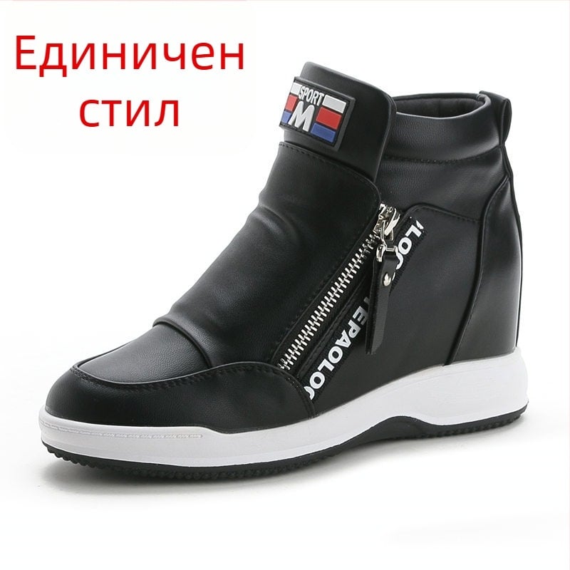 Дамски обувки с вътрешно повдигане на височината, бели спортни обувки 2025 пролет-лято