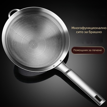 304 неръждаема стомана – голям филтър-ситник за брашно, соево мляко, сок и рибни кости – кухненски и за пържене