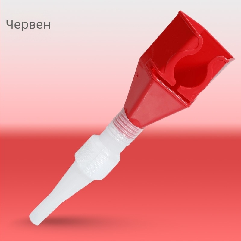 Квадратен фунайл със щракващ клип, удебелен пластмасов фунайл за добавяне на масло в автомобил, сгъваем за изливане без ръце