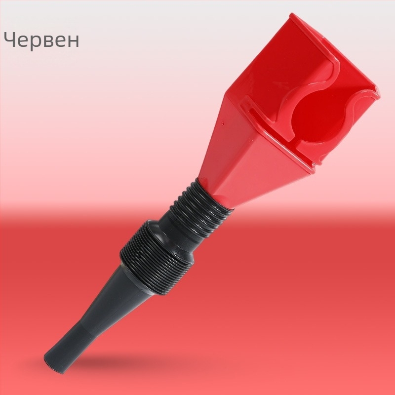Квадратен фунайл със щракващ клип, удебелен пластмасов фунайл за добавяне на масло в автомобил, сгъваем за изливане без ръце