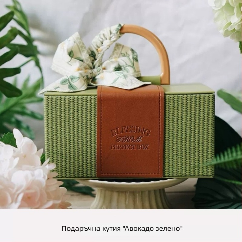 Кожена подаръчна кутия, луксозна за рождени дни и сувенири
