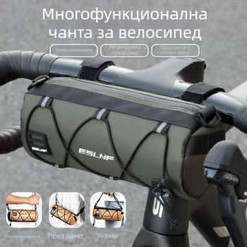 Чанта за предна рамка на велосипед, водоустойчива чанта за седалка, чанта за телефон за планински велосипед на кръстна и горна тръба