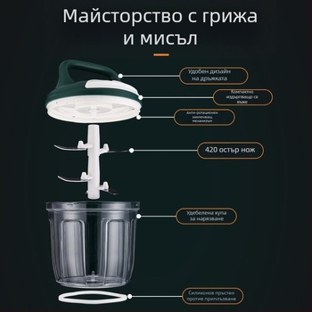 Компактна ръчна преса за чесън – преносима кухненска помощ