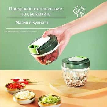 Ръчна преса за чесън и месомелачка, пасиране на картофи и тиква, бебешка храна, многофункционално устройство за пълнене на кнедли и смилане на месо
