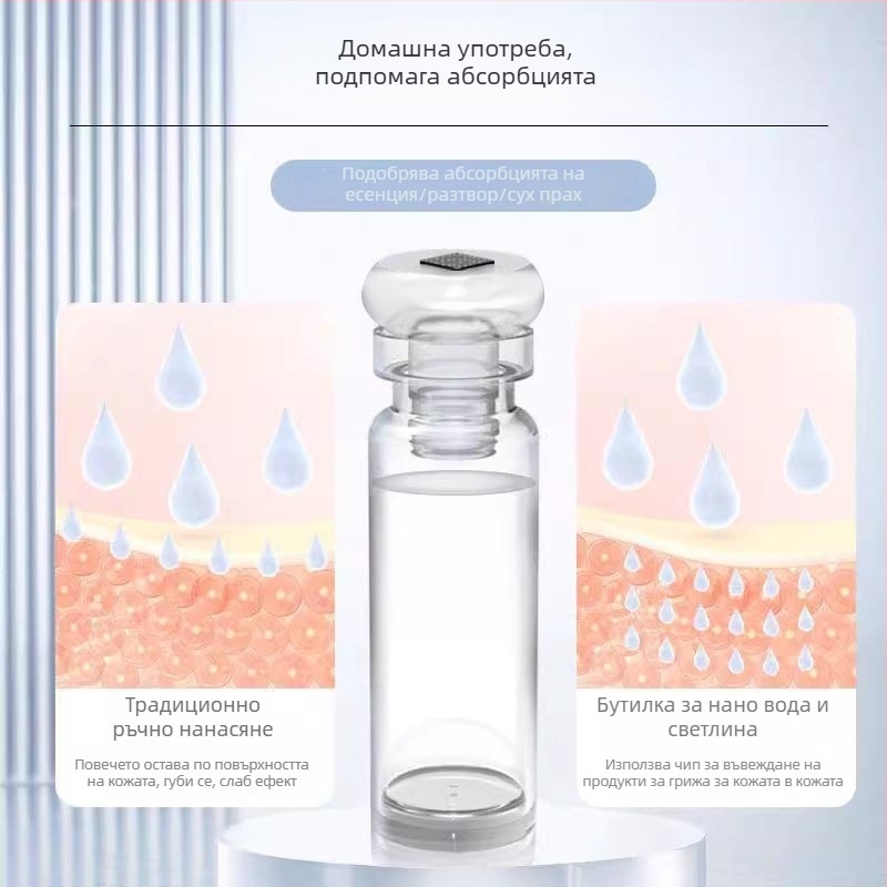 Нано водно-светлинна микро кристална глава за растеж на косата с микро-игла и ампулни консумативи