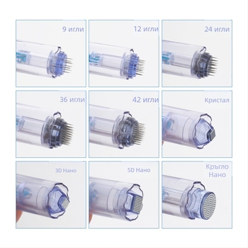 dr.pen A3 V8 V9 Електрически микроигли с върхове от нано кремниеви пластини